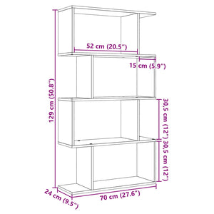 Raumteiler Bücherregal Altholz 70x24x129 cm
