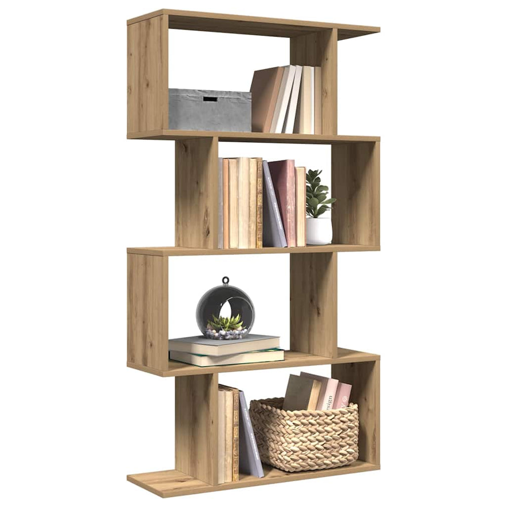 vidaXL Room Divider Bookcase 4 Shelves Artisan Oak 70x24x129 cm