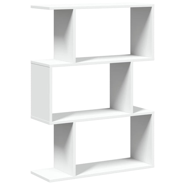Raumteiler Bücherregal Weiß, 3-stufig
