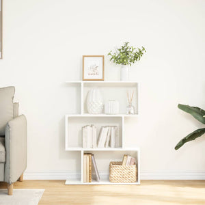 Raumteiler Bücherregal Weiß, 3-stufig