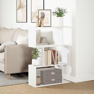Raumteiler Bücherregal Weiß, 3-stufig