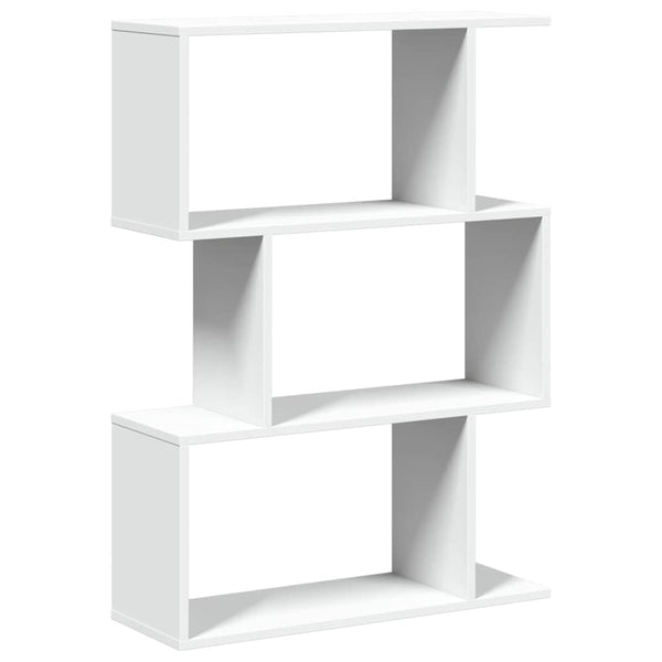 Raumteiler Bücherregal Weiß, 3-stufig