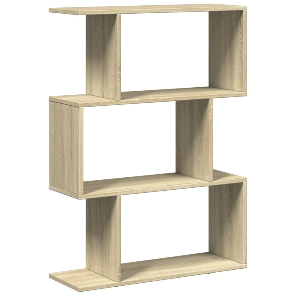 vidaXL Room Divider Bookcase with 3 Compartments Sonoma Oak 70x24x97 cm