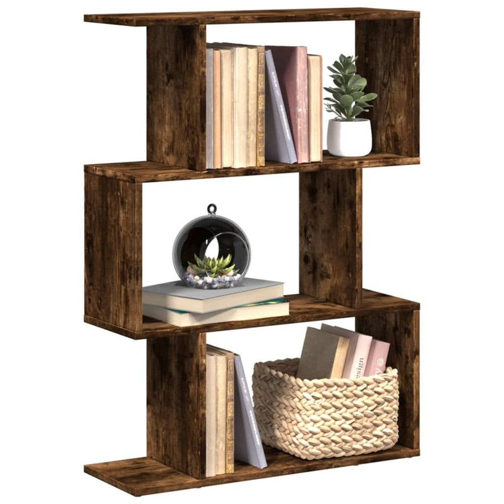 Raumteiler Bücherregal Räuchereiche, 3 Fächer