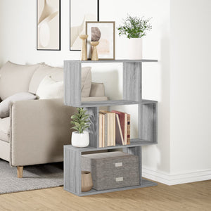 Raumteiler Bücherregal Grau Sonoma 70x97 cm
