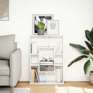 Bücherregal Weiß, 63x20x90 cm