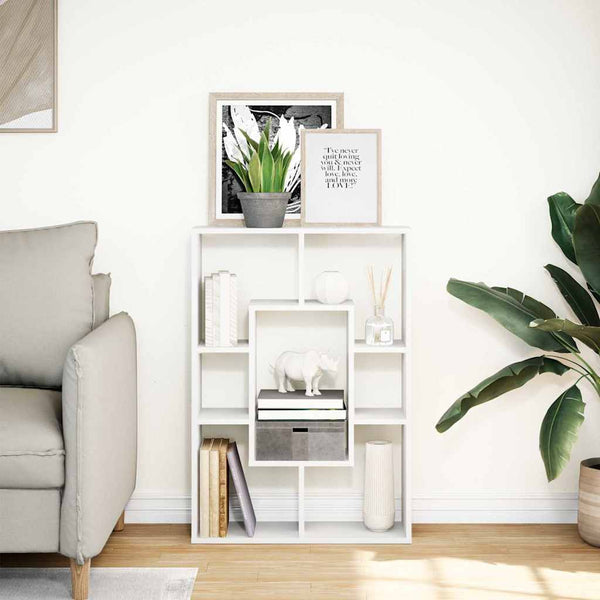 Bücherregal Weiß, 63x20x90 cm