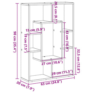 Bücherregal Sonoma Eiche 63x90 cm