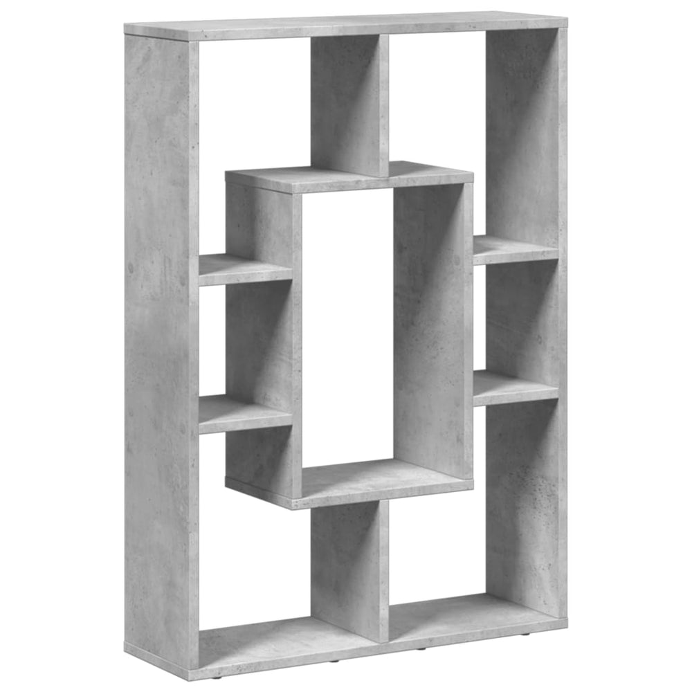 vidaXL Bookshelf Concrete Gray 63x20x90 cm Engineered Wood