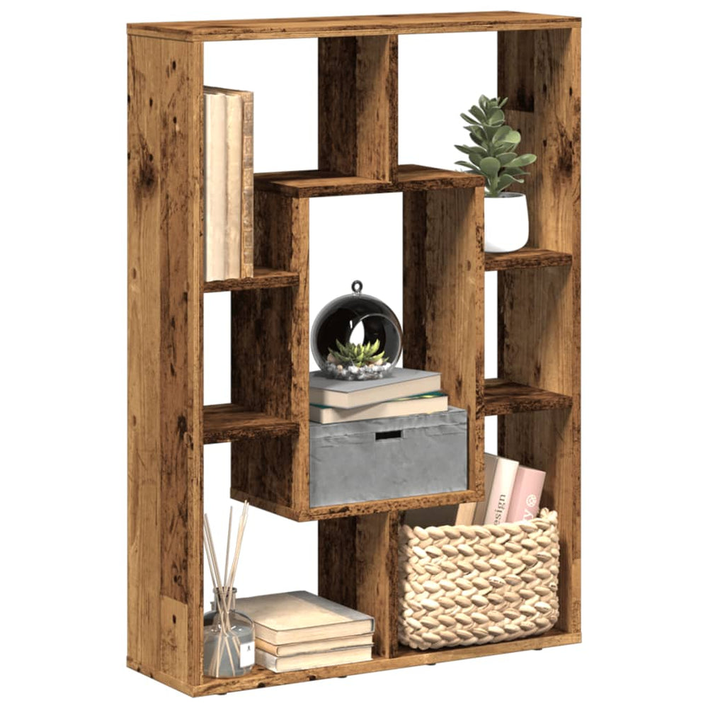 vidaXL Bookshelf Reclaimed Wood Look 63x20x90 cm Engineered Wood