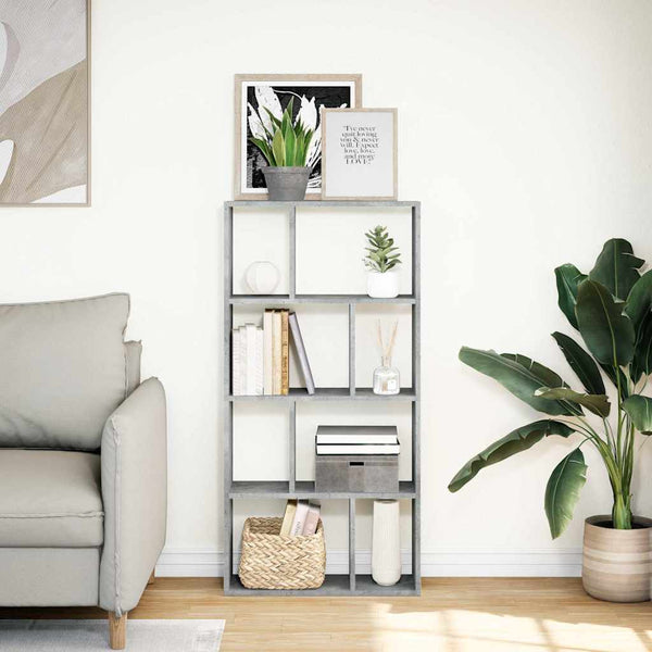 Betongraues Bücherregal, 60 cm