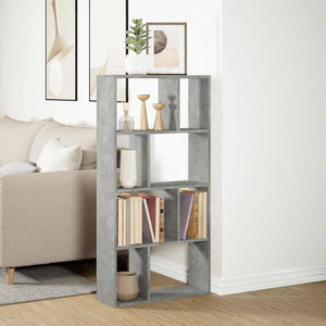 Betongraues Bücherregal, 60 cm