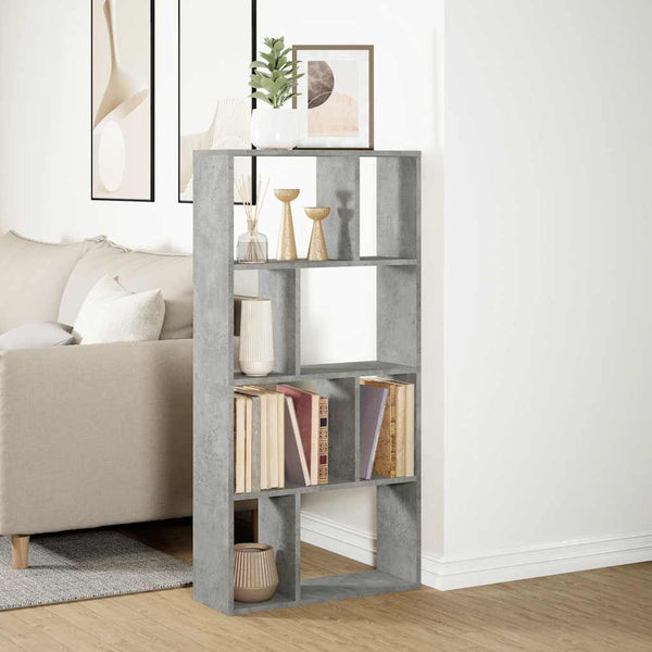 Betongraues Bücherregal, 60 cm