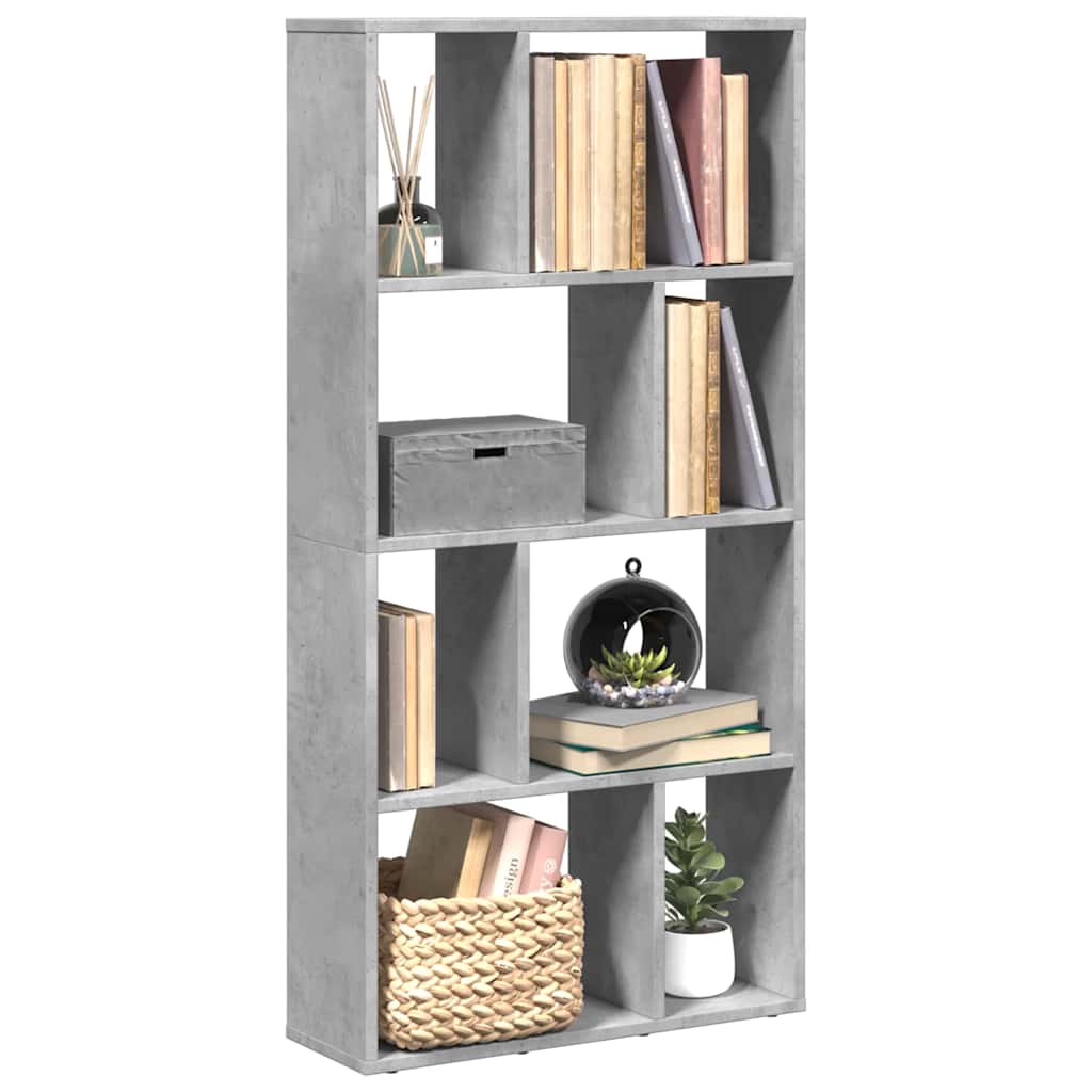Betongraues Bücherregal, 60 cm