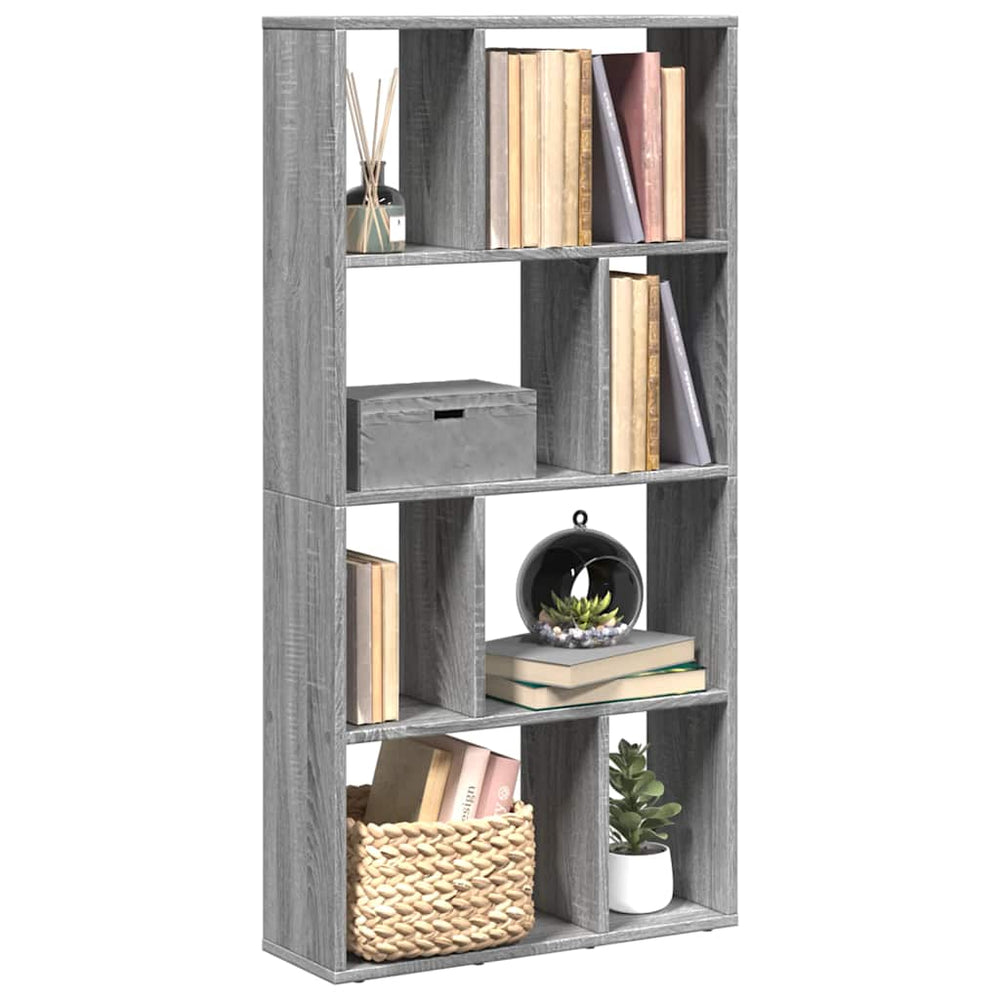 vidaXL Sonoma Grey Bookcase 60x20x120.5 cm Engineered Wood