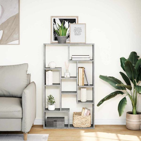 Bücherregal Betongrau 72x20x120,5 cm