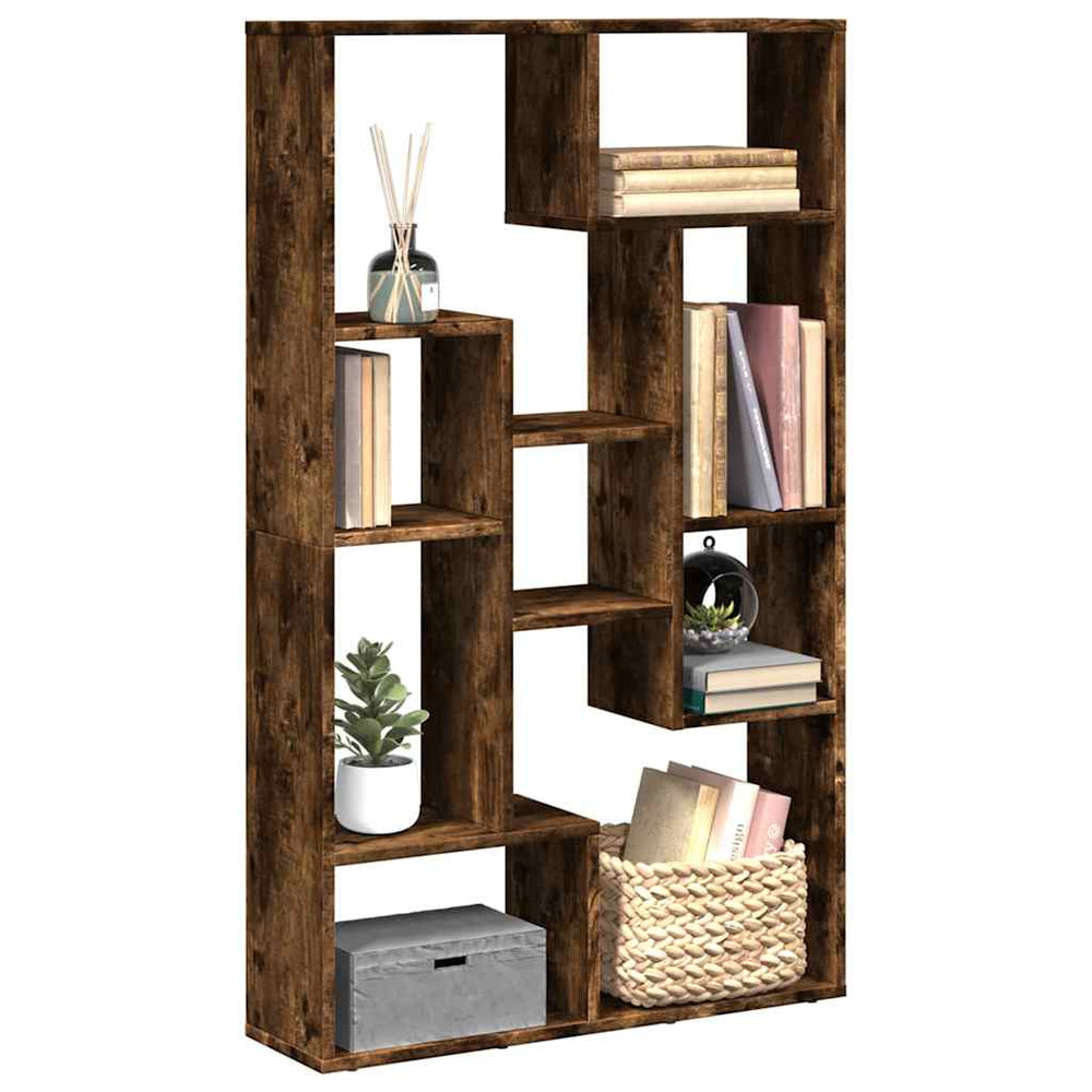 vidaXL Smoked Oak Bookcase 72x20x120.5 cm Engineered Wood