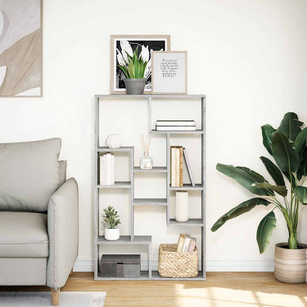 Bücherregal Grau Sonoma 72x20x120,5 cm