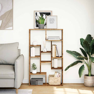 Bücherregal Altholz-Optik 72x20x120,5 cm