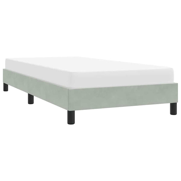 Bettgestell Hellgrau Samt 80x210 cm