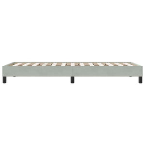 Bettgestell Hellgrau Samt 80x210 cm