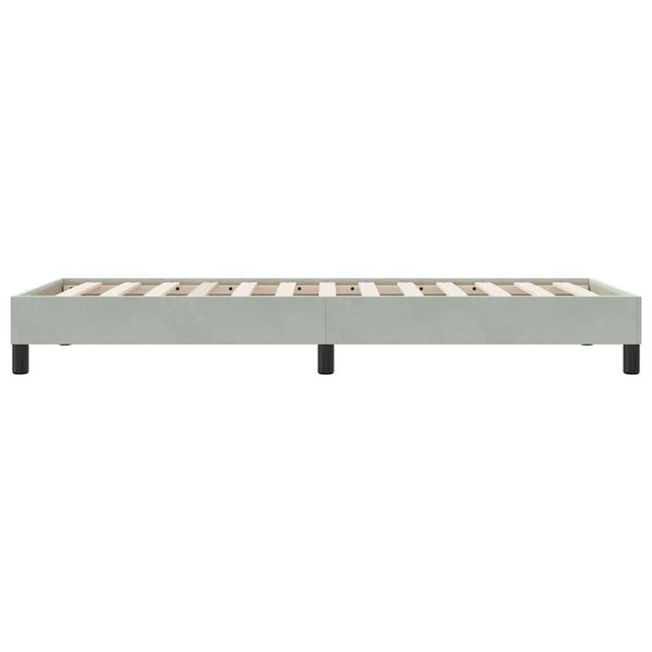 Bettgestell Hellgrau Samt 80x210 cm