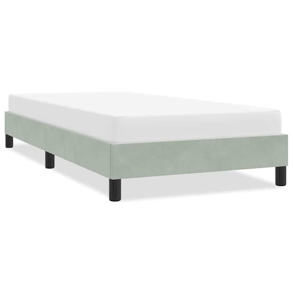 Bettgestell Hellgrau Samt 80x210 cm