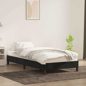 Schwarzes Samt Bettgestell 80x210 cm