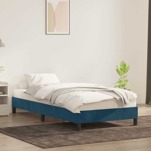 Bettgestell Dunkelblau 80x210 cm Samt