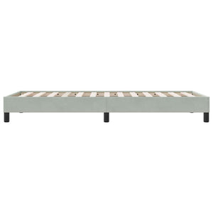 Bettgestell 90x210 cm Hellgrau Samt