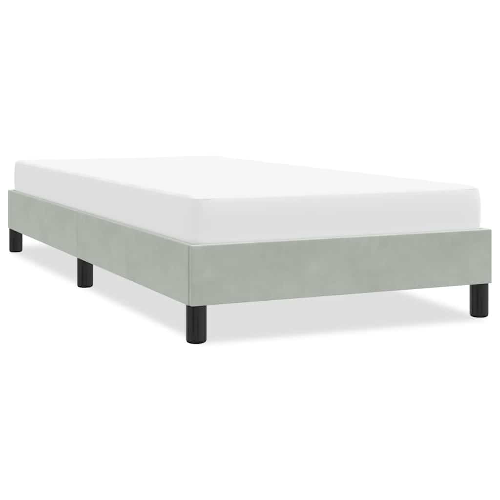 Bettgestell 90x210 cm Hellgrau Samt