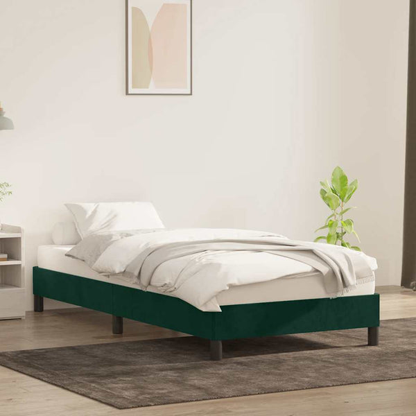 Bettgestell Dunkelgrün 100x210 cm Samt