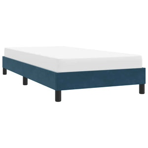 Dunkelblaues Samt Bettgestell 100x210 cm