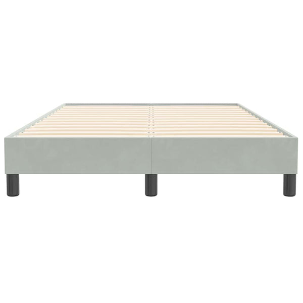 vidaXL Bed Frame without Mattress Light Gray 120x210 cm Velvet