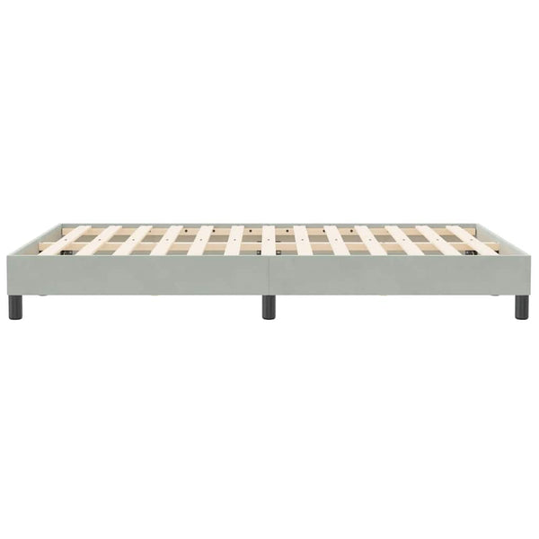 vidaXL Bed Frame without Mattress Light Gray 120x210 cm Velvet