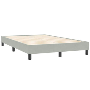 vidaXL Bed Frame without Mattress Light Gray 120x210 cm Velvet