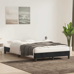 Bettgestell Schwarz Samt 120x210 cm
