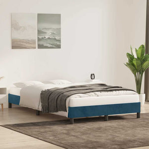 Dunkelblaues Samt Bettgestell 120x210 cm