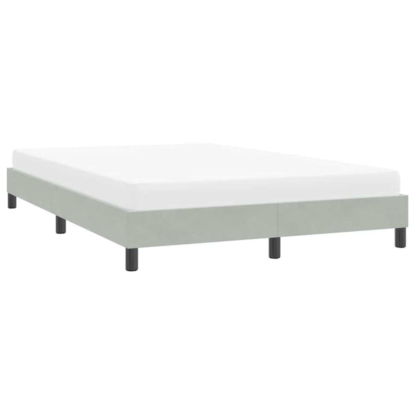 Bettgestell Samt Hellgrau 140x210 cm