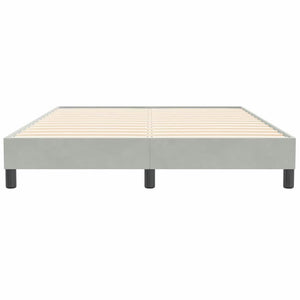 Bettgestell Samt Hellgrau 140x210 cm
