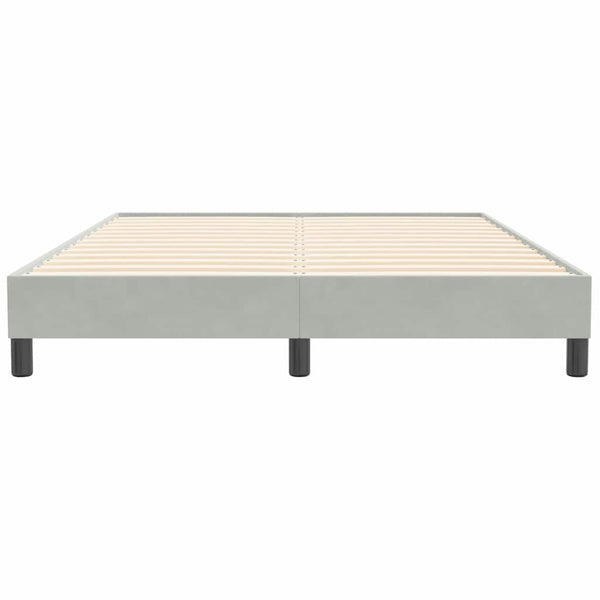 Bettgestell Samt Hellgrau 140x210 cm