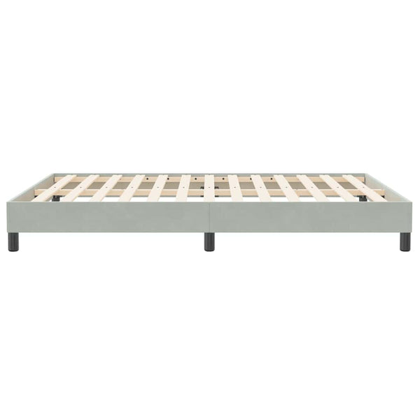Bettgestell Samt Hellgrau 140x210 cm
