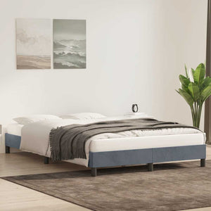 Dunkelgraues Samt Bettgestell 140x210 cm