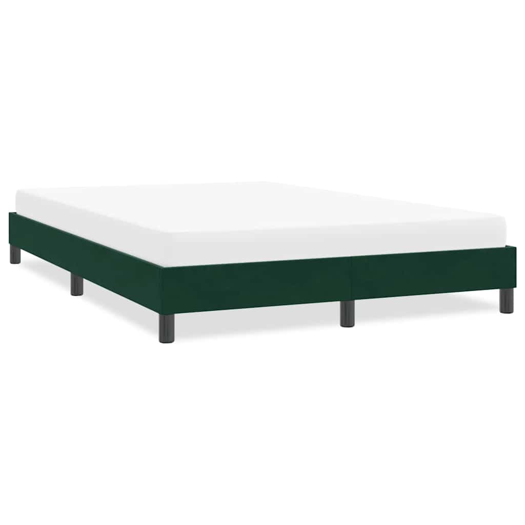 Bettgestell Samt Dunkelgrün 140x210 cm