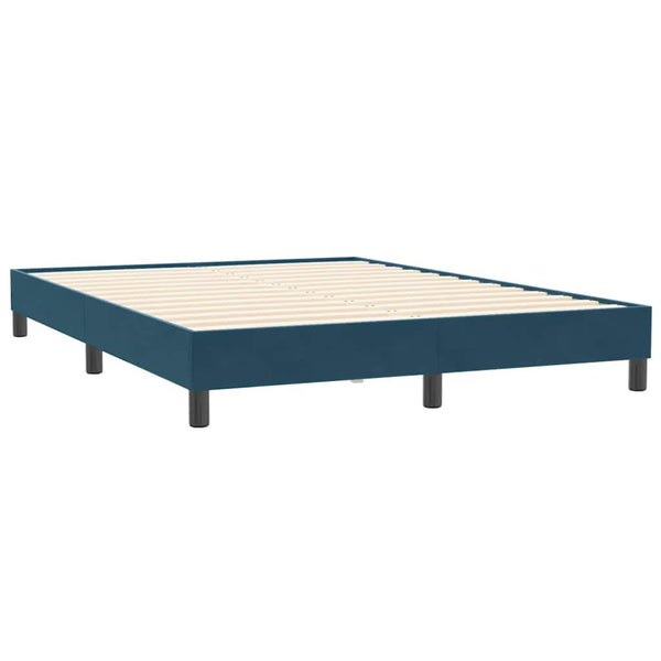 Bettgestell Dunkelblau 140x210 cm Samt