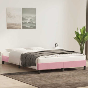 Rosa Samt Bettgestell 140x210 cm
