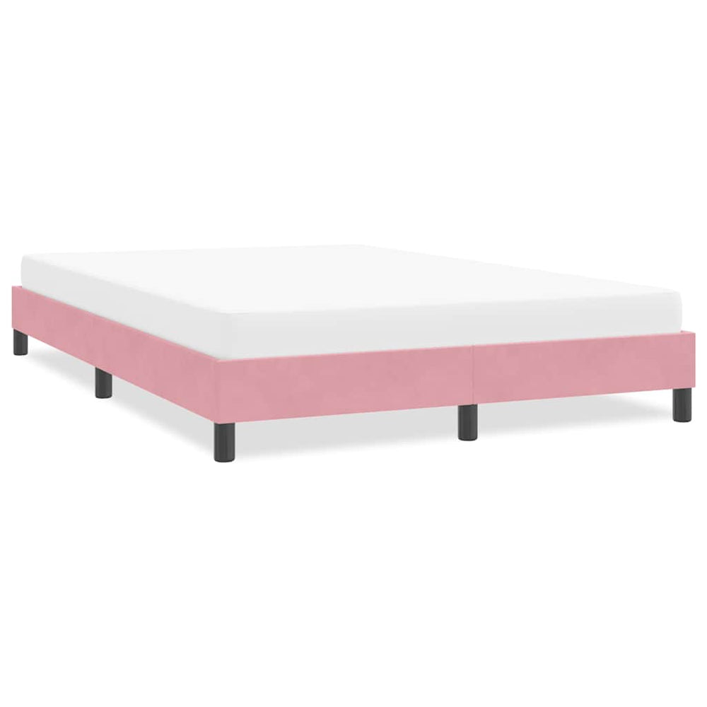 Rosa Samt Bettgestell 140x210 cm