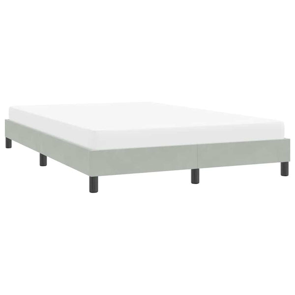 Bettgestell Samt Hellgrau 160x210 cm