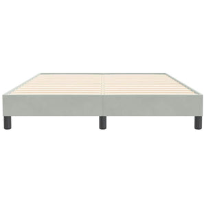 Bettgestell Samt Hellgrau 160x210 cm