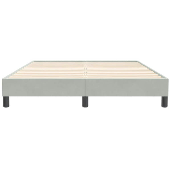 Bettgestell Samt Hellgrau 160x210 cm
